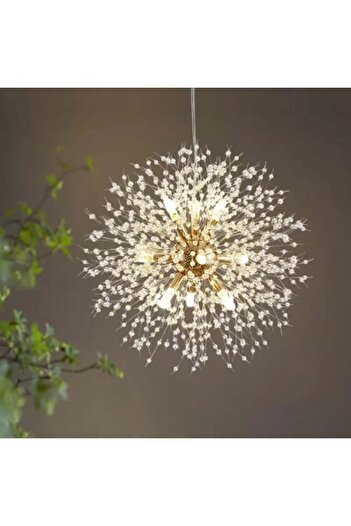 KARAZ Crystal bead chandelier, 60 cm diameter