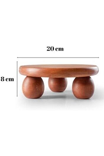 STOREMAX Goldwhirl Handmade Wooden Ball Stand Presentation Plate Board - Small Size Presentation Plate Trendflash 467437