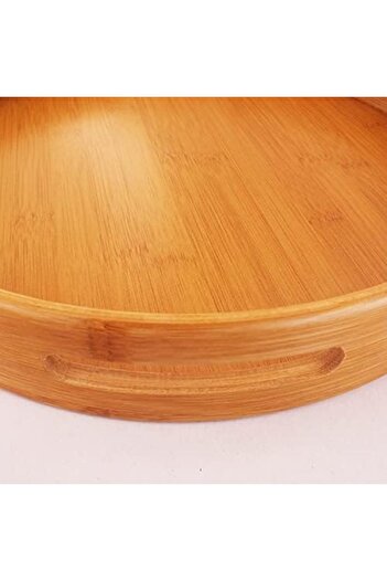 STOREMAX Goldwhirl Round Bamboo Tray 30 Cm, Bamboo Circle Tray, Bamboo Presentation Tray Trendflash 467437