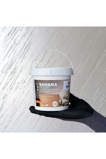 Kroinz Decorative Brushed Quartz Paint, Sahara Velvet, 2.5 Liters, Pearl White Color