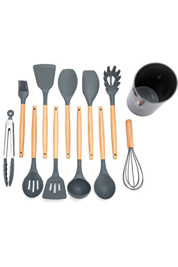 Other SET OF 12 KITCHEN UTENSILS IN A STAND E-6289