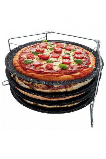 Other SET OF 4 KINGHOFF KH-1553 PIZZA BAKING TRAYS