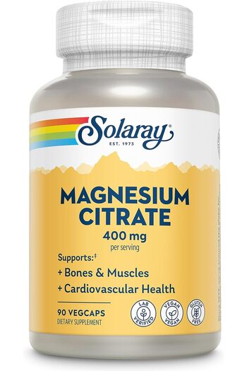 Solaray , Magnesium Citrate, 400 mg, 90 VegCaps