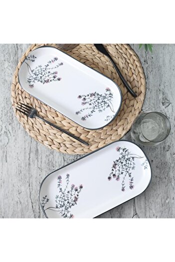 STOREMAX Goldwhirl Flower Garden Noyan Boat Plate 28 cm 2 Pieces 18938 Trendflash 467437