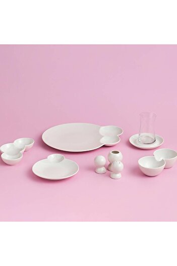 STOREMAX Buyflair Streamline Blow 26 Piece Breakfast Set Rnd