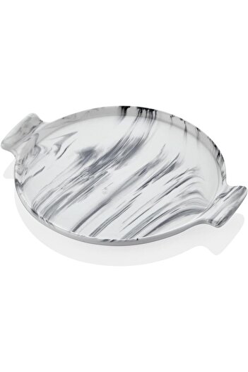 STOREMAX Goldwhirl Marble Looking 2-Piece Serving Presentation Plate 26 cm Trendflash 467437