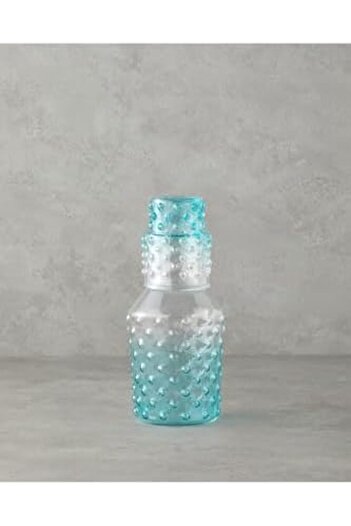 STOREMAX Goldwhirl Bubbles Glass Bedside Jug 1150 ml Blue Trendflash 467437