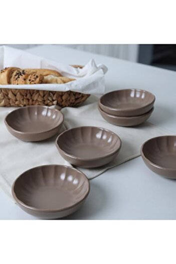 STOREMAX Matte Earth Taupe Snack Bowl/Sauce Bowl 12 cm 6 Pieces 977