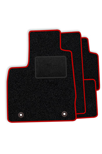 Other [BLM]AU045 red - Set of velour floor mats suitable for Audi A3 II 8P7 Cabrio 2008-2013 - red trim