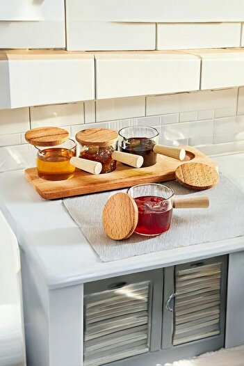 STOREMAX Goldwhirl Life 4 Pieces Wooden Handle Mica Transparent Serving Bowl Sauce Bowl Jam Bowl Snack Bowl Mit1152 Trendflash 4