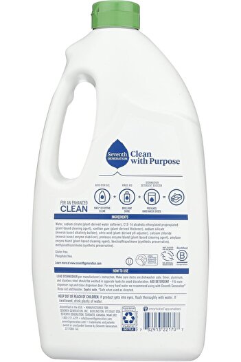 Seventh Generation Free and Clear Dishwasher Detergent Gel 42 Fluid ounce