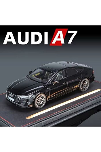 scntoys Audi A7 Car Black 1:24 Diecast Metal Model Car Collectible Car 21 cm Toy Car
