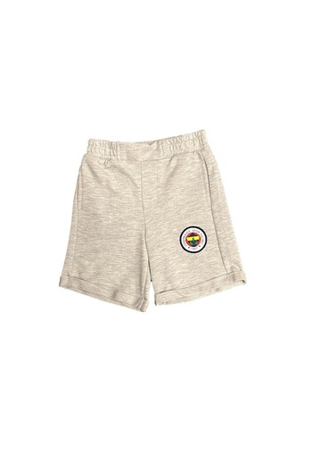 Fenerbahçe Licensed Emblem Children's Gray Shorts