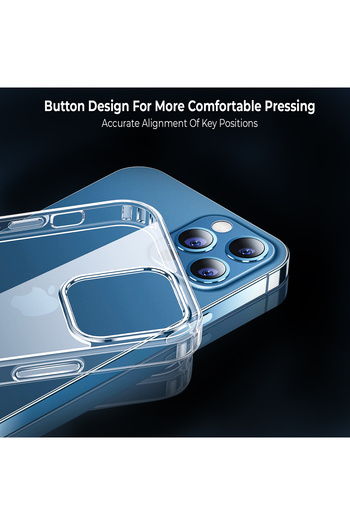 PRIMEEIGHT Transparent Crystal Clear iPhone 12 Pro Case and Apple Case 6.1 inch Shockproof Curved Edges case