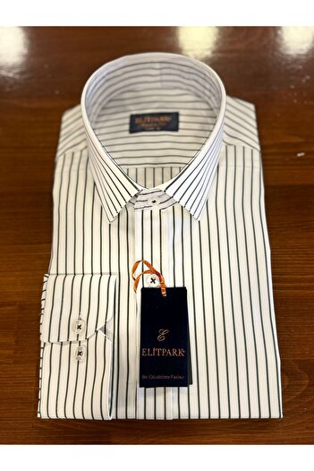 ELİTPARK GÖMLEK Güncüoğlu Long Sleeve Pocket Striped Slim Fit Men's Shirt