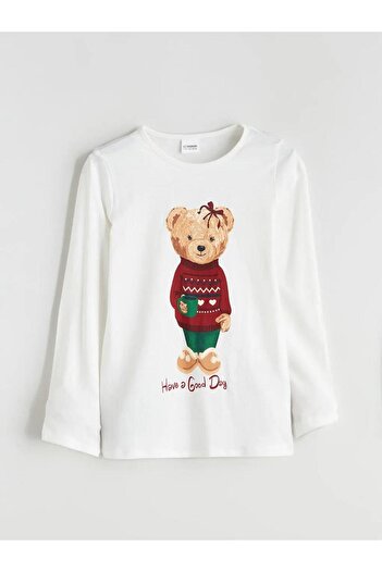 LC Waikiki Teddy Bear Printed Girls' Pajama Set (W5)
