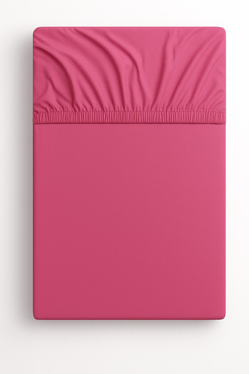İQON Elastic Fitted Sheet Set Single Size Combed Cotton Fitted Sheet Pink