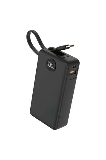 Generic 10000mAh Power Bank with Built-in USB-C Cable | PD Fast Charging for iPhone/Android