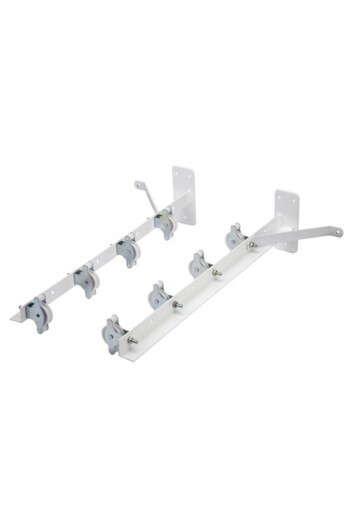 Sauvic Steel drying rack with 8 pulleys - white