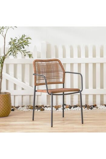 Danube Home Zanita Outdoor Chair - Stylish Grey Patio Seating for Outdoor Living - Durable & Comfortable
