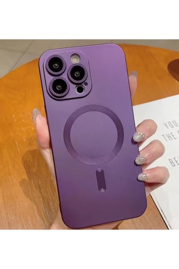 Generic Iphone 15 pro max case purple flexible silicon