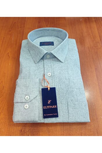 ELİTPARK GÖMLEK Güncüoğlu Long Sleeve Pocketed Solid Color Winter Men's Shirt