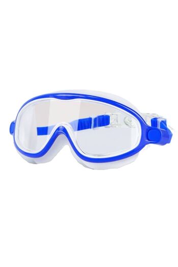Haizid Children's Swim Goggles, Diver Model, Wide Field of View, Adjustable Silicone Strap, Light Blue