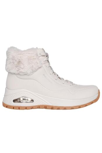 SKECHERS Women's UNO RUGGED Fall Air Sneakers with Faux Fur - Size 38.5 EU