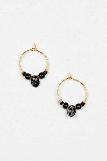 Lila Rosa Natural Stone Ethnic Authentic Earrings