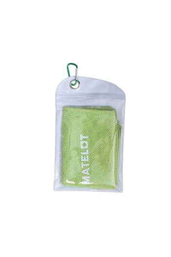 MATELOT Cooling Instant Quick-Drying Microfiber Towel with Seal-Off Case, 30x80cm, Green