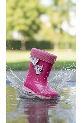 Haff shoes GEZER Su Geçirmez Pembe Yağmur Botu -