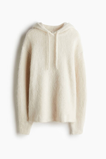 H&M Tiftik Karışımlı Kapüşonlu Üst