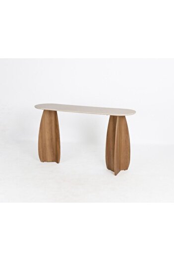 DEC13 Elegant reception console with a sophisticated marble touch