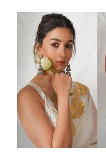 iza White Georgette Saree