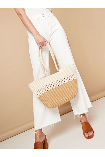 REXA R Two Tone Textured Beach Bag
