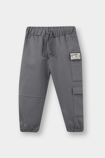 DeFacto F5088 Gray Baby Boy Elastic Waist Sweatpants