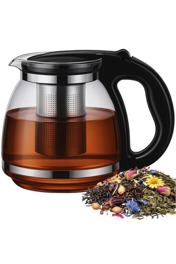 zola Glass kettle with stainless steel infuser, Zola, 2 L, graduated, 22 x 16 x 15 cm