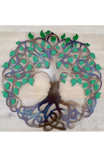 Kat Time Metal wall decor, the infinity tree, brings balance and energy to any room.