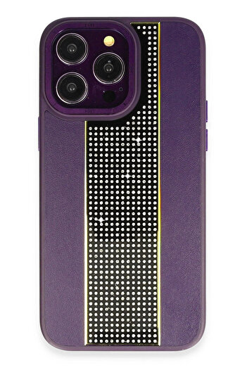 Fuchsia iPhone 15 Pro Case Hbc-160 Almera Stone Cover - Deep Purple