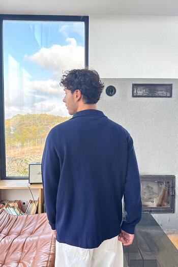 Flaw Wear Buttoned Polo Neck Knitwear Cardigan