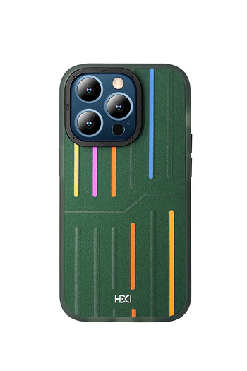 Fuchsia iPhone 15 Pro Max Case Hbc-221 Roman Cover - Dark Green