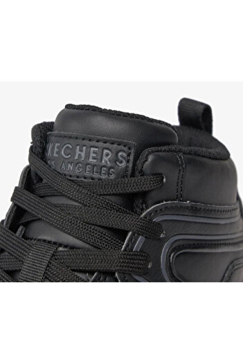 SKECHERS Men's UNO – KEEP CLOSE Black High-Top Sneakers Size 42.5 EU with Air-Cooled Memory Foam