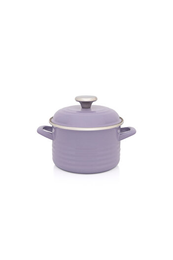 Metalac Pot with lid 2l Standard Wave Purple enamel/16cm/2l/light purple