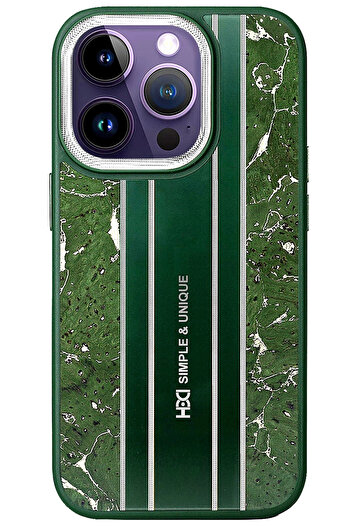 Fuchsia iPhone 15 Pro Case Hbc-188 Astra Cover - Dark Green