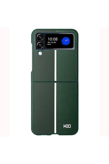 Fuchsia Samsung galaxy z flip 4 case hbc-155 lisbon cover - dark green