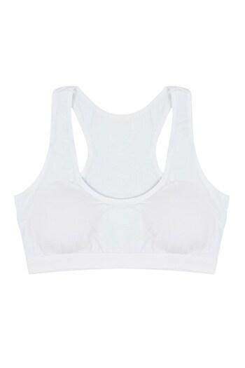 Öts Girl's Bustier 3-Piece Thick Straps, Sports Cut, Padded (96% Cotton - 4% Elastane)