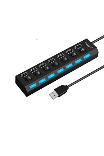 OEM USB Hub, 7 Ports with Individual Switches, Black