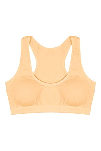 Öts Girl's Bustier 3-Piece Thick Straps, Sports Cut, Padded (96% Cotton - 4% Elastane)