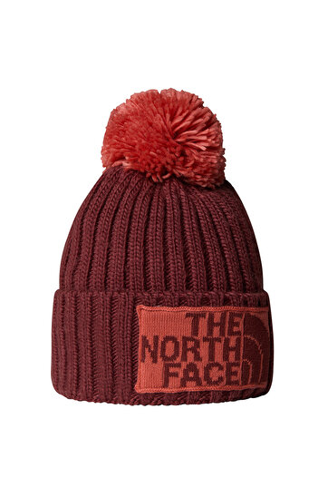 THE NORTH FACE Protective Soft Knitted Beanie Patterned Pompom Detailed Colorful