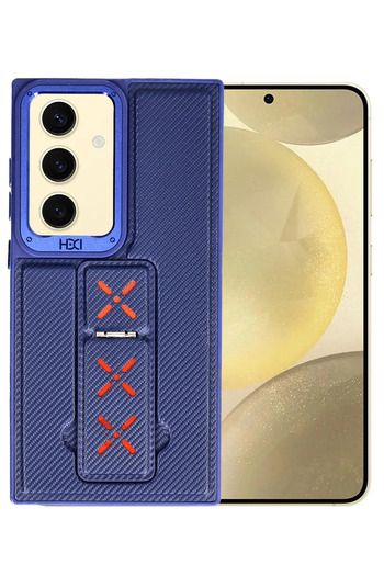 Fuchsia Samsung Galaxy S24 Hbc-248 Cover with Five Stands - Navy Blue